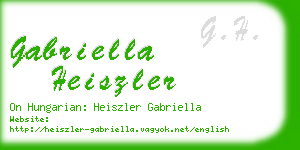 gabriella heiszler business card